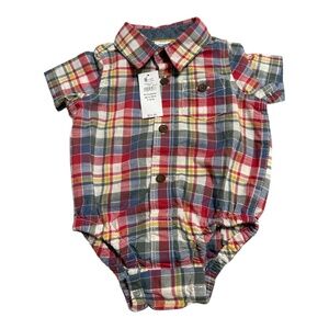 Baby Gap Plaid Romper Size: 0-3